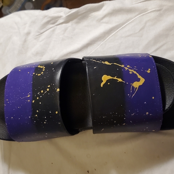 Purple Faded Mens Slides - Picture 2 of 3